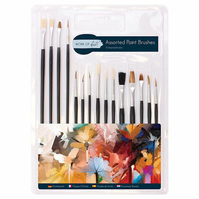 Work Of Art Paint Brushes 15pcs