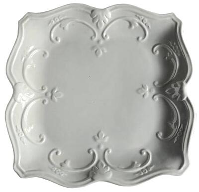 Sweet Olive Gray Ceramic Platter