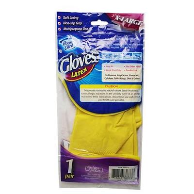 Yellow Latex Household Gloves