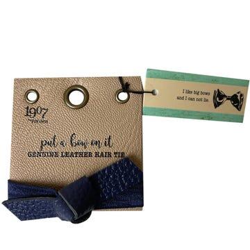 1907 Diane Genuine Leather Hair Tie Navy Blue: $0.25