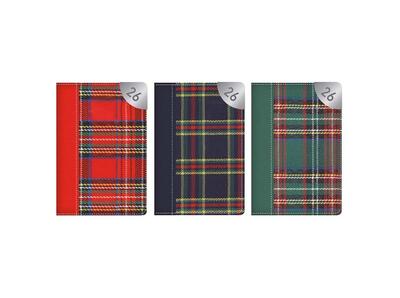 Diary Pocket WTV Tartan Fabric Assorted 1 count