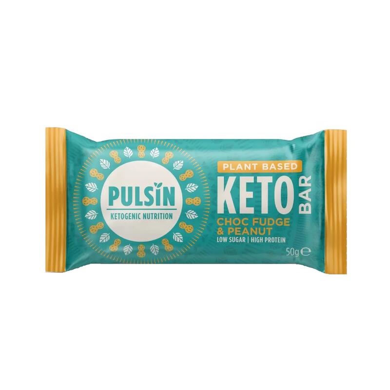 Pulsin Plant Based Keto Bar Choc Fudge & Peanut 50g