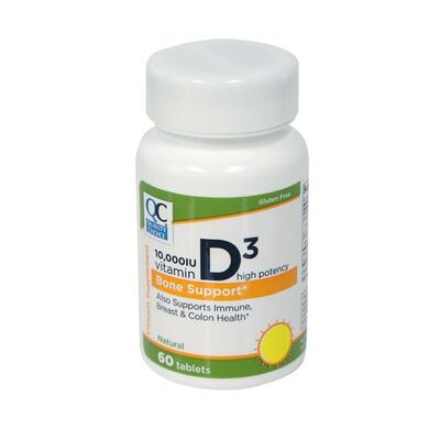 QC Vitamin D3 10,000 IU/250 mcg Tablets 60 ct