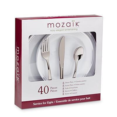 Moziak Plastic Dinnerware 40pc: $30.00