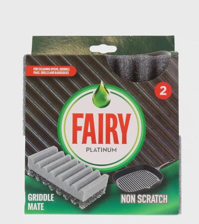 Fairy Platinum Dual Scourer Grey 2pk: $10.00