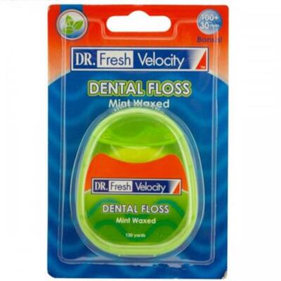 Dr Fresh Velocity Dental Floss Mint Waxed 130 yds: $6.26