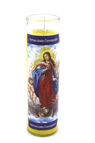 Serenity Glass Candle Immaculate Conception 340g: $12.50