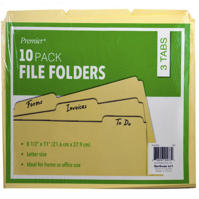 Manila File Folder 10ct: $8.00