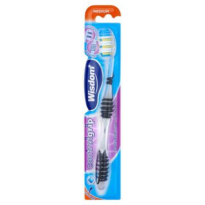 Wisdom Control Grip Toothbrush Medium 1 count