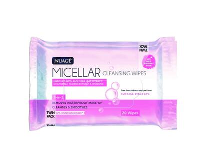 Nuage 3-in-1 Micellar Cleansing Wipes 2 x 20 pack: $5.99