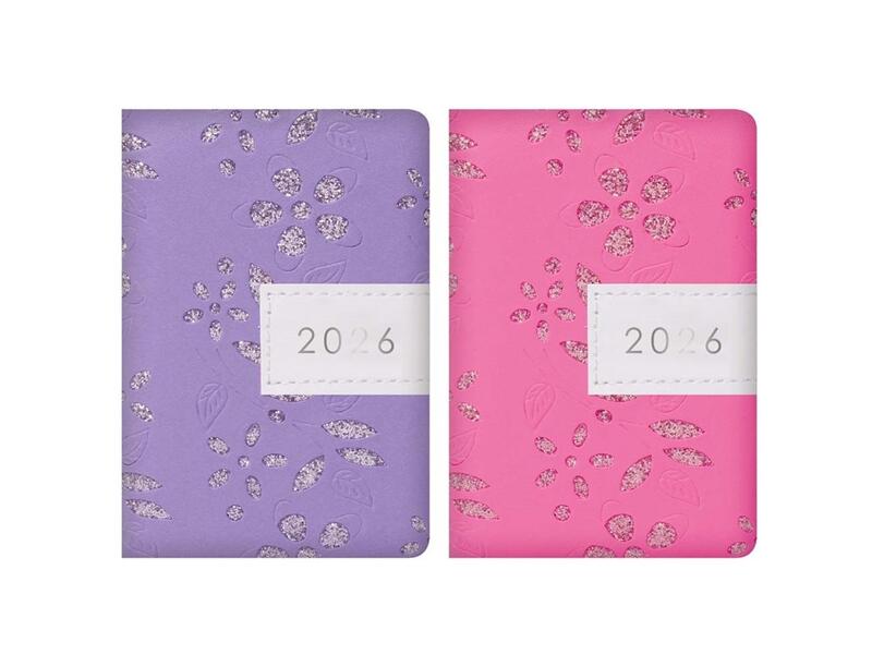 Diary Pocket WTV Glitter Floral Fabric Assorted 1 count