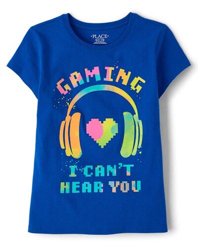 Girls Gamer Renew Blue Tee S/XL