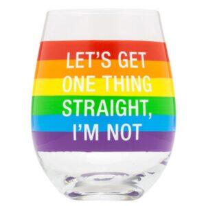 Straight In Not Wine Glass 16oz