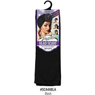 Black Stretch Jersey Head Scarf 1 count