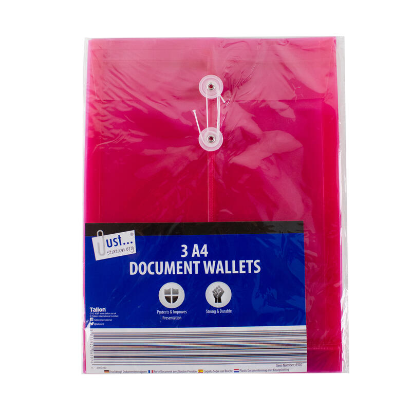 Just Stationery A4 Plastic Envelopes 3ct: $4.01