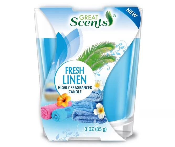 Great Scents Candle Fresh Linen 3oz