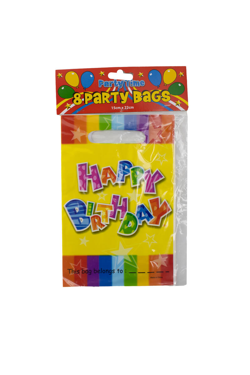 Happy Birthday Party Bag Assorted: $0.50