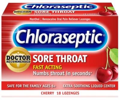 Chloraseptic Sore Throat Cherry 18 Lozenges
