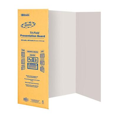 Bazic Tri-Fold Corrugated Presentation Board 36'' x 48''