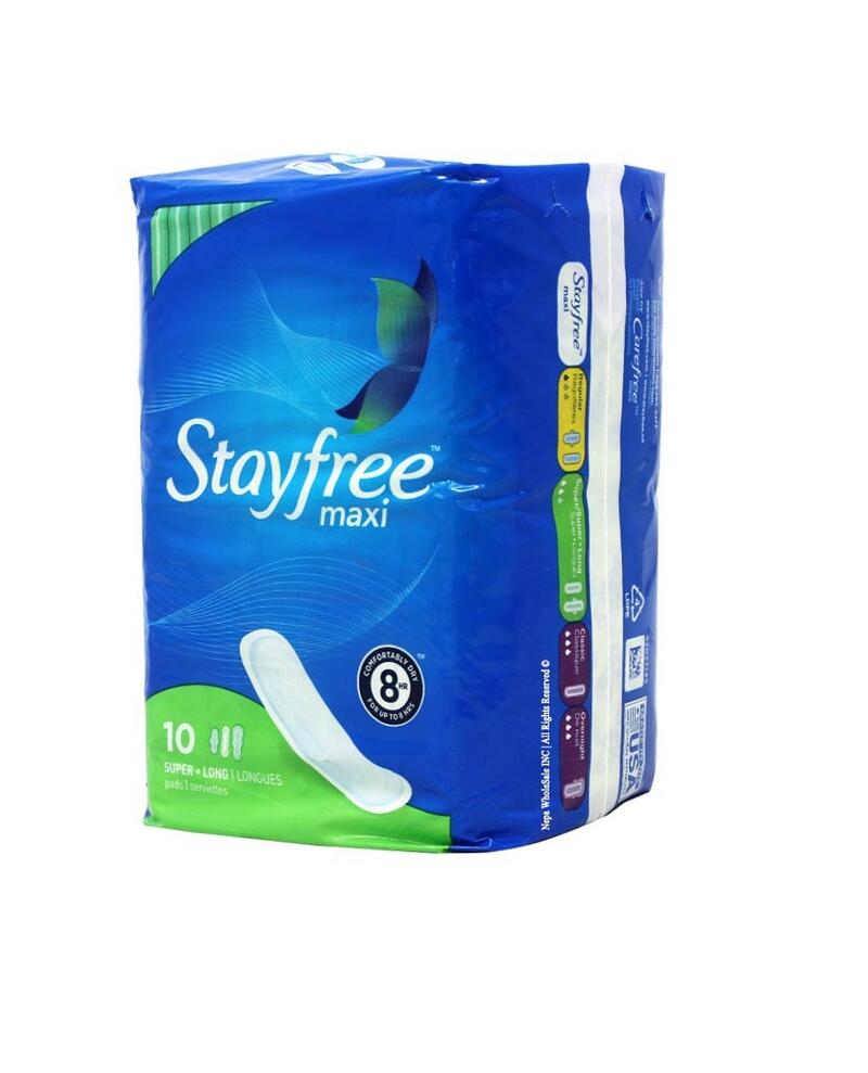 Stayfree Maxi Pads With No Wings Super 10 count: $6.98