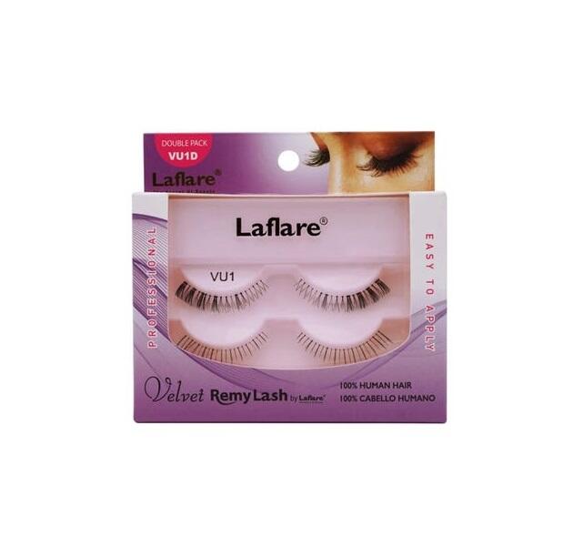 La Flare Double Lower Eyelashes 100% Human Hair VU1D