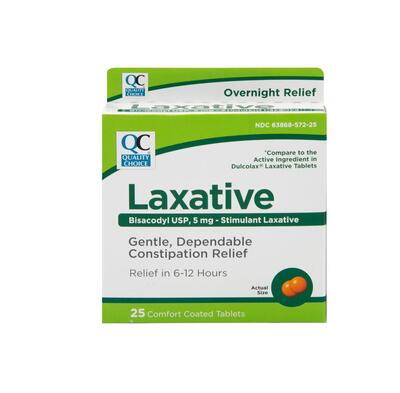 QC Laxative Bisacodyl 5mg 25ct: $6.00
