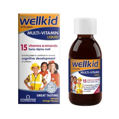 Vitabiotics Wellkid Multivitamin Liquid 150ml 4-12yrs