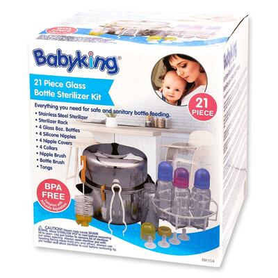 Babyking Glass Bottle Sterilizer Set 21 count