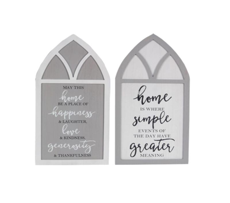 Wall Sign Window Antique Wood 11.75x23.5 Assorted