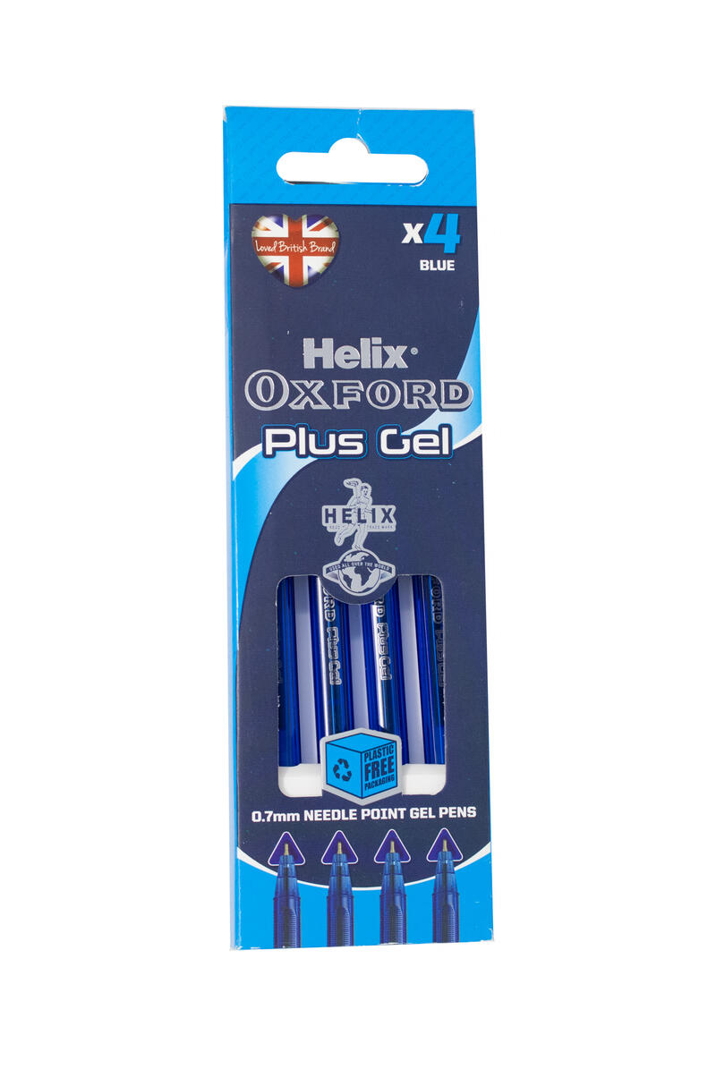 Helix Oxford Plus Gel Pen Blue 4ct: $5.99