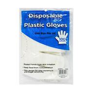 Disposable Plastic Gloves 100ct: $5.00