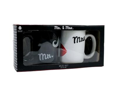Mr And Mrs Ceramic Mug 16oz 2 pack