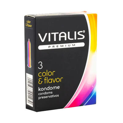 Vitalis Color & Flavor Condoms 3's