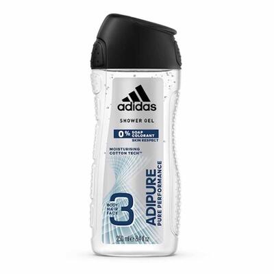 Adidas Adipure Pure Performance 3-In-1 Shower Gel 250ml
