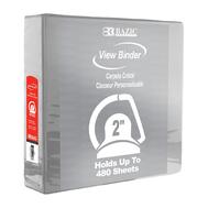 Bazic Bazic Grey Slant-DRing View Binder With 2 Pockets  2