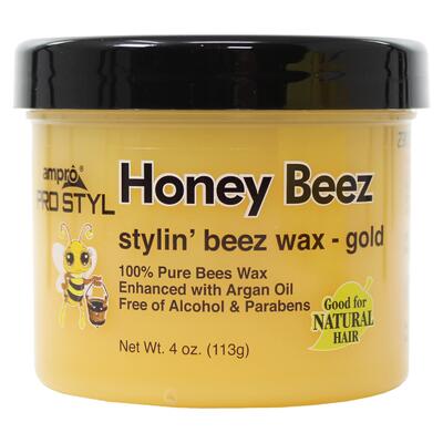 Ampro Pro Styl Honey Beez Stylin' Beez Wax - Gold 4oz