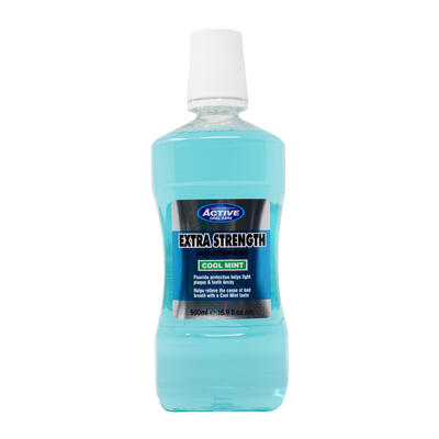 Active Oral Care Mouthwash Cool Mint Extra Strength 500ml: $9.00