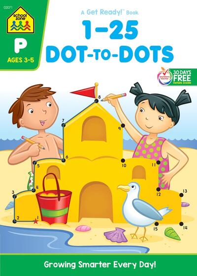  1-25 Dot-to-Dots Preschool Workbook: $7.00