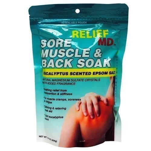 Relief MD Sore Muscle & Back Soak Eucalyptus Scented Epsom Salt 16 oz