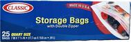 Classic Storage Quart Size Bag 25ct: $0.00