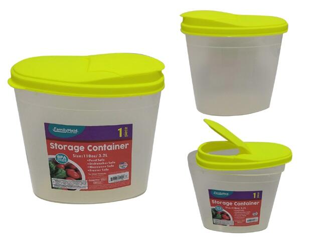 Storage Container With Flip Top Lid