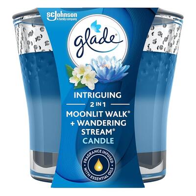 Glade 2-in-1 Moonlit Walk & Wondering Steam Candle 3.4oz