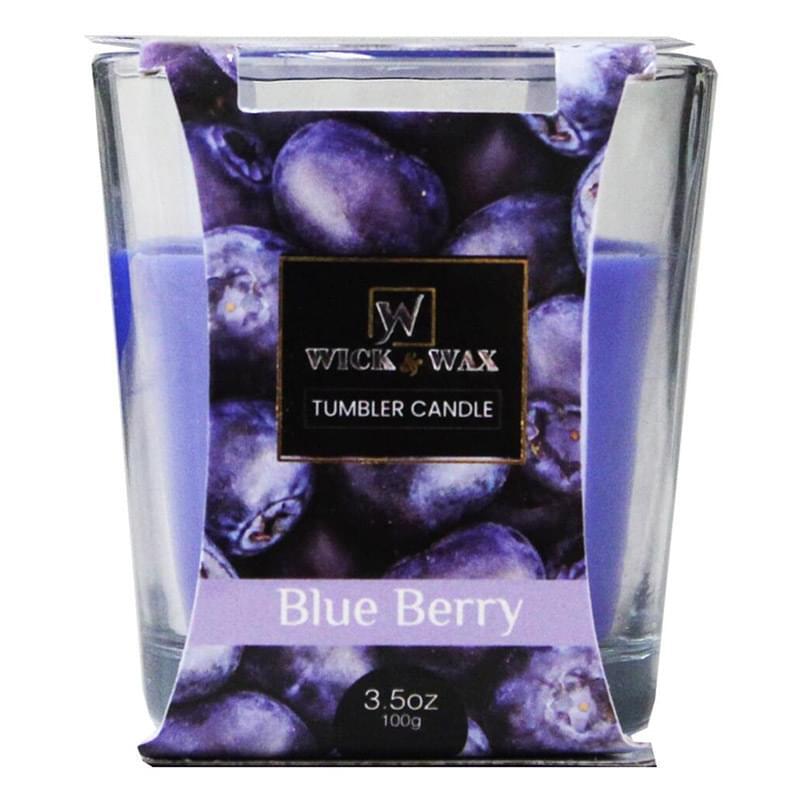 Wick & Wax Tumbler Candle Blue Berry 3.5oz