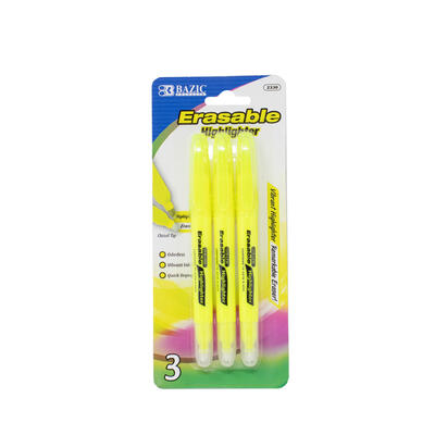 Bazic Yellow Erasable Highlighter 3ct: $5.00