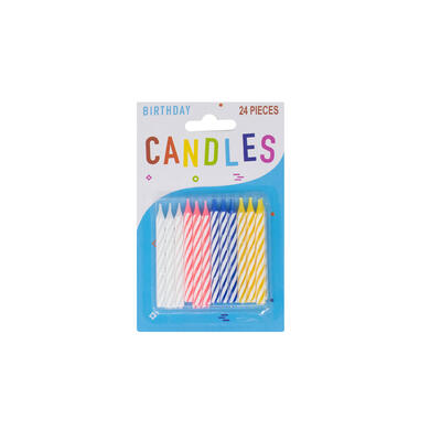 DNR Birthday Candles Colorful Spiral Assorted 24 ct: $4.01