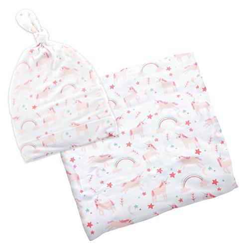Stephen Joseph Bamboo Blanket & Beanie Set Assorted