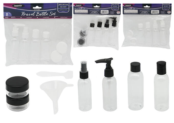 Travel Bottle Set 8pcs