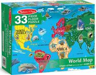 Melissa & Doug World Map Floor Puzzle 33pcs: $35.00