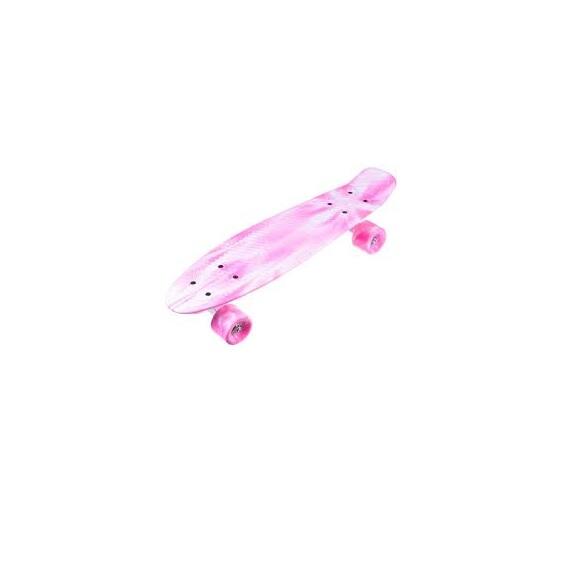 Retro Skateboard 2 Tone Pink/White 22.5x6