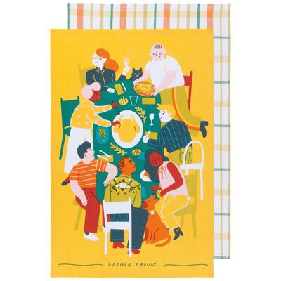 Danica Jubilee Dishtowel Set Cozy Cottage Plaid 18x28